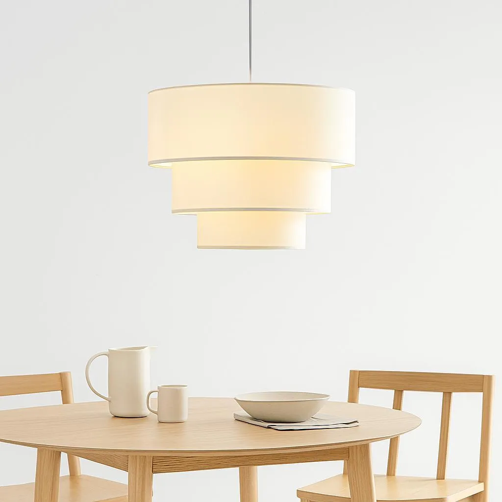 Lampada a Sospensione Tessile LEVEL 38cm - Design 3 Livelli E27 - 7