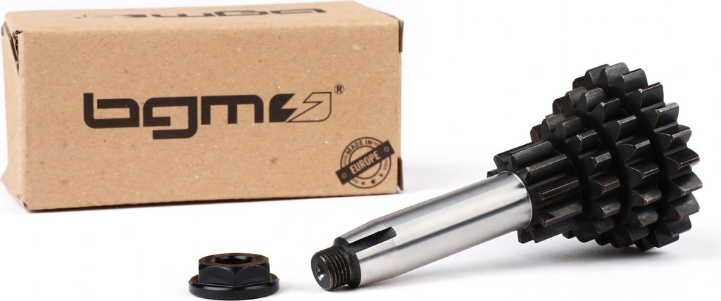 Nebenwelle BGM 10-14-18-21 Zähne, kurzer 4.Gang für Sport Vespa V50, PV125, ET3, PK50, PK80, PK125 S-XL