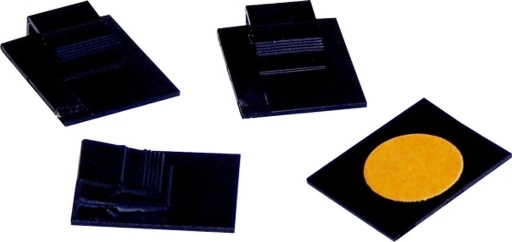 Klebeklip Clib Tab selbstklebend 20x24 mm VE=100 Stück schwarz