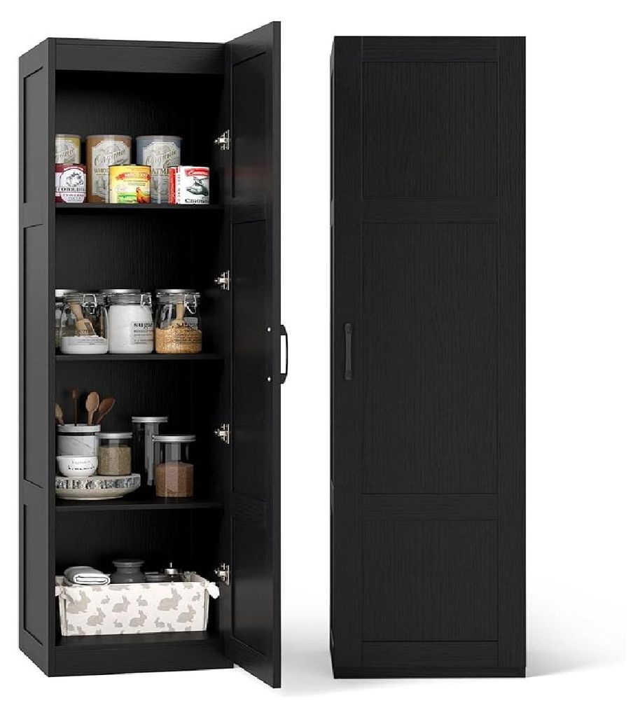 COSTWAY, armoire haute à 4 étagères, meuble de rangement Image du produit 