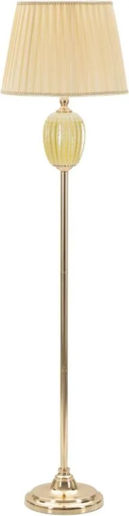 Lampadaire Lampada pour Coin Lecture Design Or et Beige 40x160x40 cm
