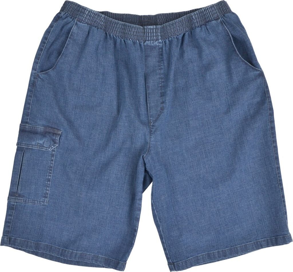 XXL Jeans Schlupf-Bermuda Luigi Morini hellblau