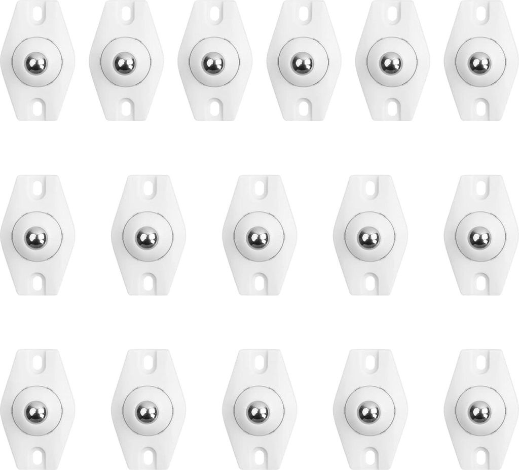 16 selbstklebende Lenkrollen, Mini-Lenkrollen mit 360°-Drehung, niedlich, robust, leise und leichtgängig, für kleine Möbel, Mülleimer und Aufb...