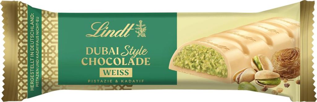 Lindt Dubai Style Chocolate Riegel weiss Pistazien-Engelshaar 40g