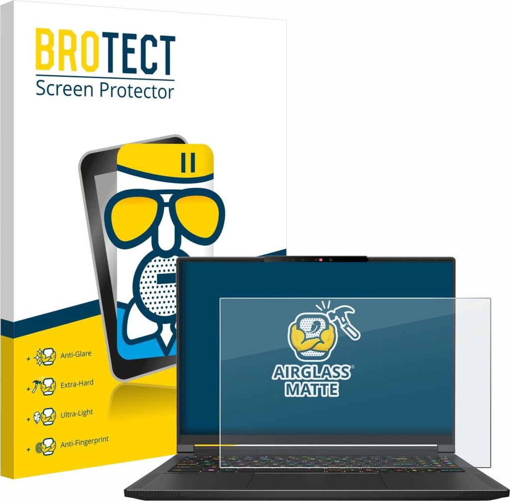 BROTECT Entspiegelungs Schutzglas für MSI Stealth A16 AI+ Schutzfolie Panzer Folie Glas Display Schutz matt