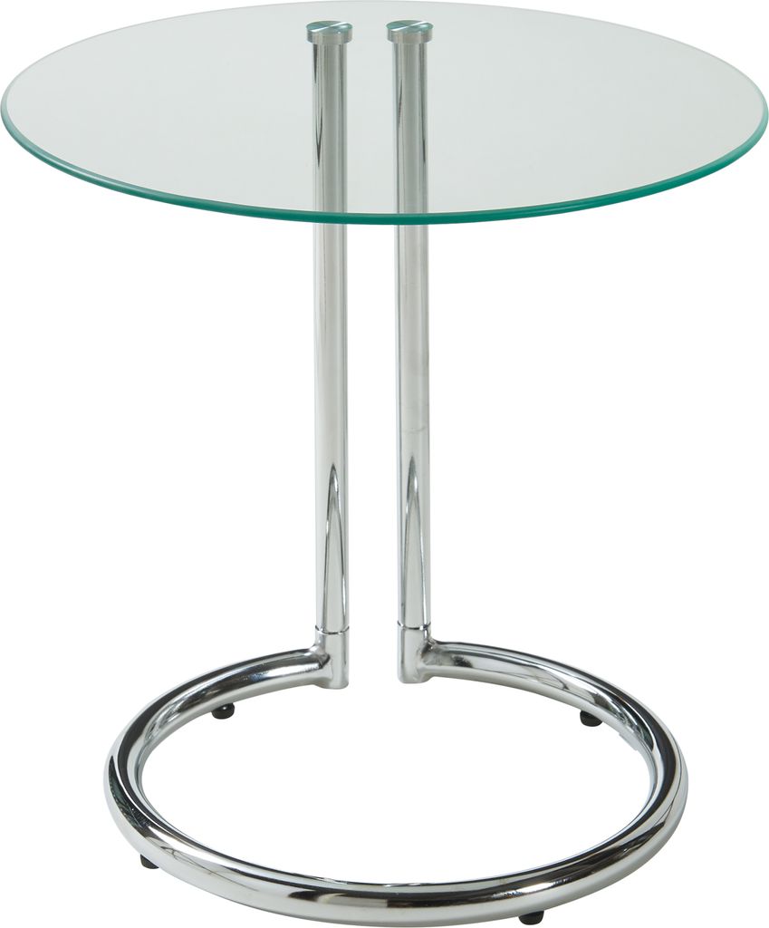 Beistelltisch 'Ylivieska' mit Glasplatte 46 x Ø45 cm rund Produktbild 