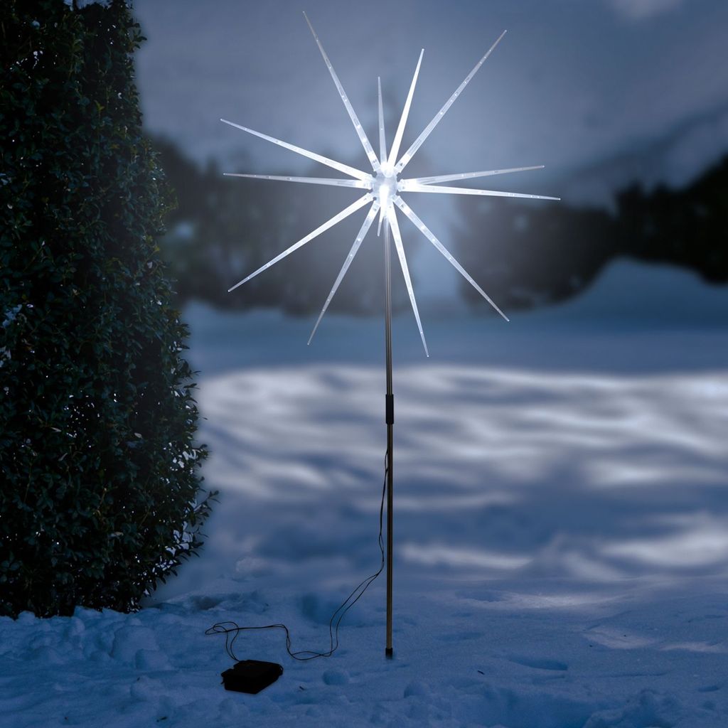 LED Gartenstecker Polar Stern mit Timer – Für Innen und Produktbild 