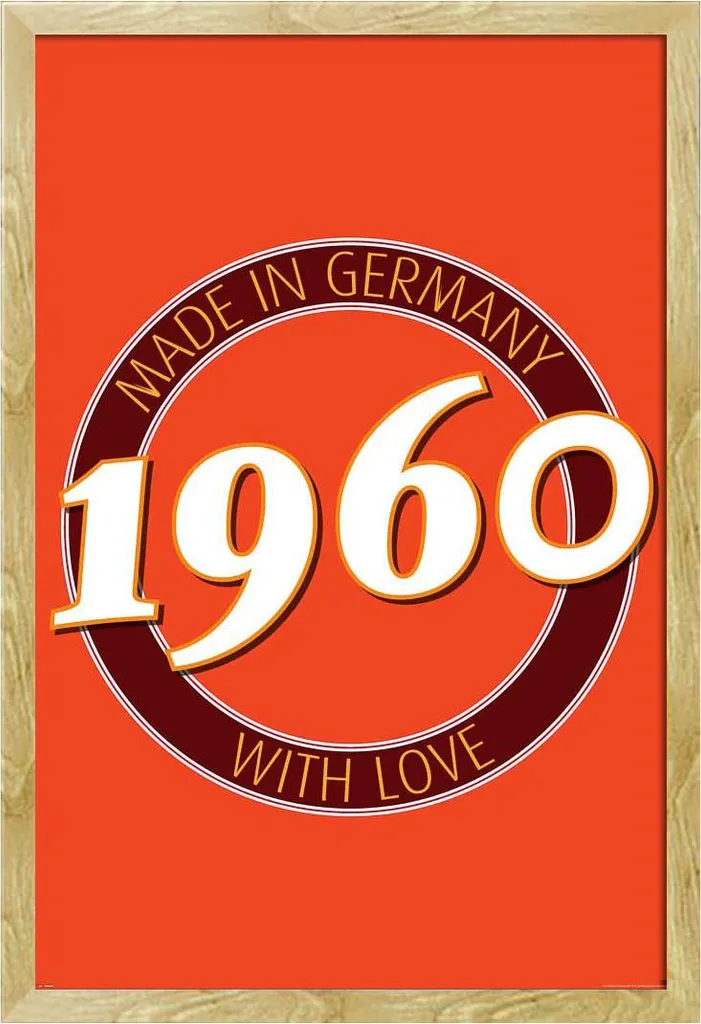 Regalo 64 Anni: Poster Germania 1960 + Cornice Shinsuke Faggio