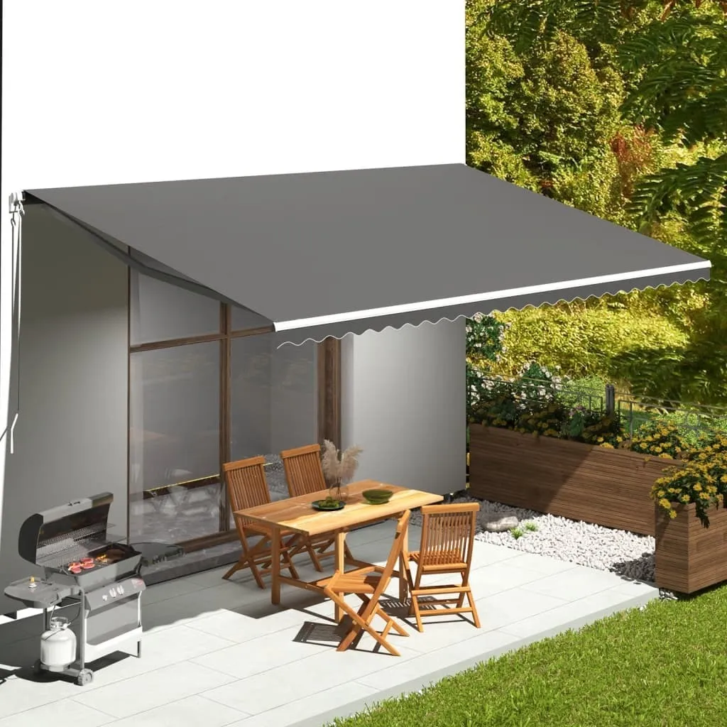 The Living Store Telo per tenda da sole antracite 6x3,5 m