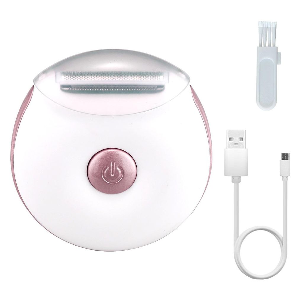 Damen-Elektrorasierer, Mini-Elektrorasierer für Damen, Trimmer für Intimbereich, Achseln, Gesicht, Beine, Bikinizone und Knie, rund, wiederaufladbar