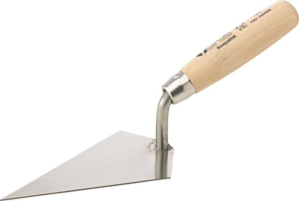 Hamburger Putzkelle 140mm rostfrei Spitzkelle Bauqualität FORTIS