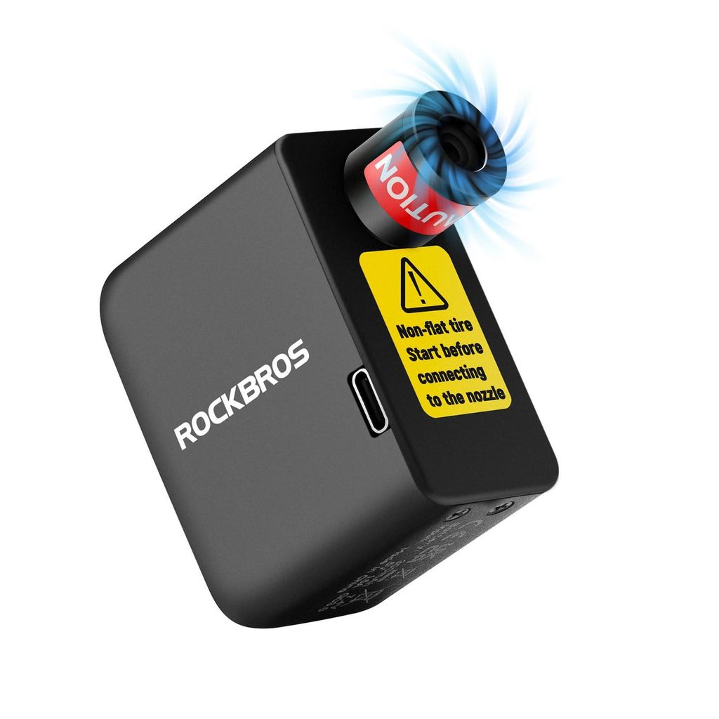 ROCKBROS MINI Elektrische Fahrradpumpe 300 mAh 100PSI VOLL Produktbild 