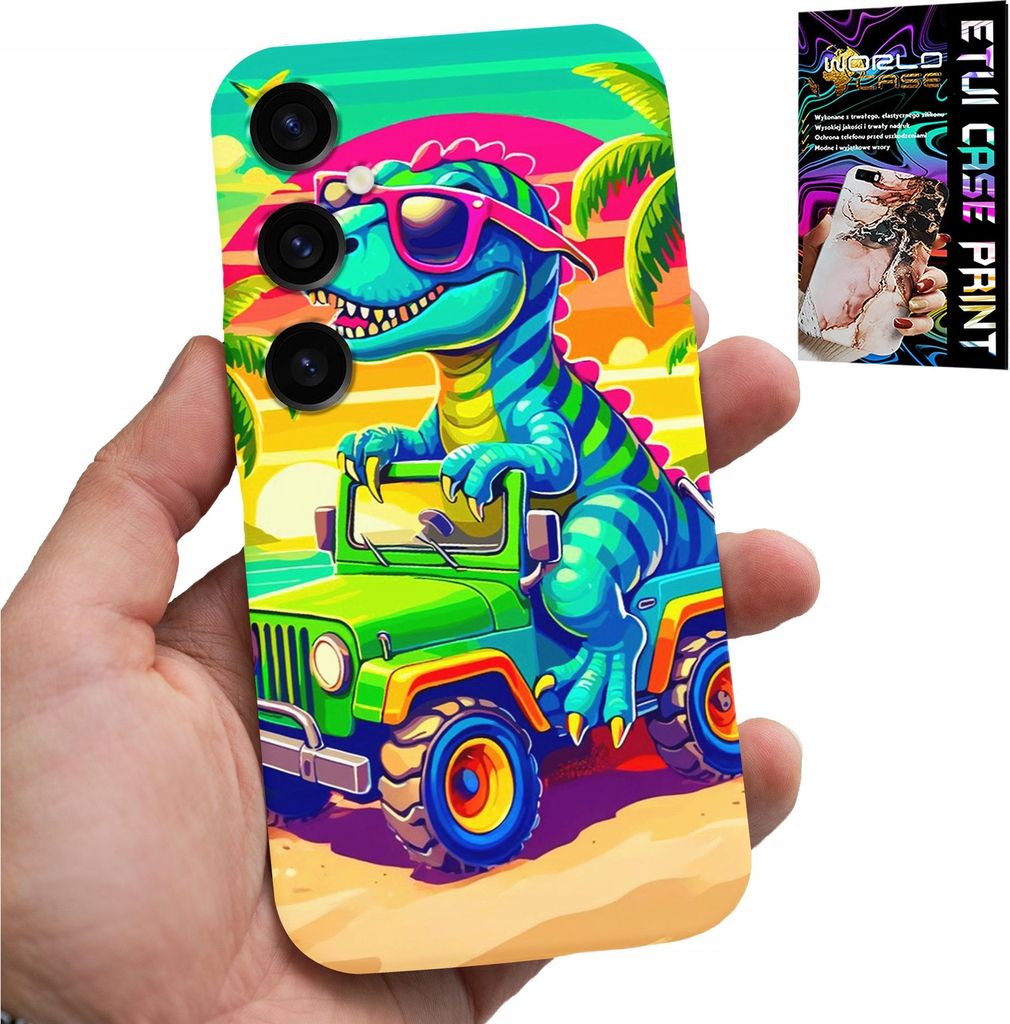 Fall Für Samsung Galaxy S24 Plus - Dinosaurier In Einem Lkw-Designs Für Kinder