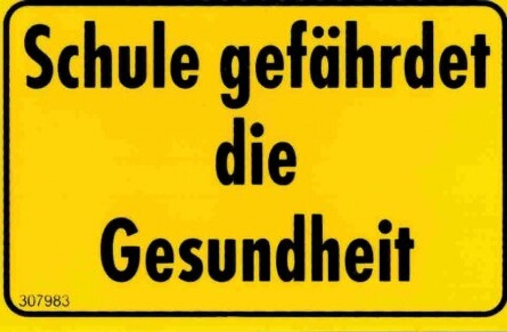 Spaßschild - Schule gefährdet die Gesundheit - 8,5 x 5,5 cm - 307983