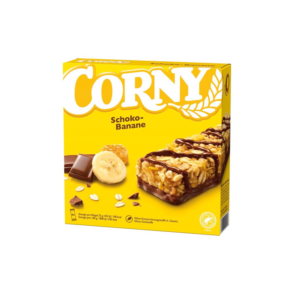 Müsli tyčinka Corny chocolate banana s banány a mléčnou Obrázek produktu 