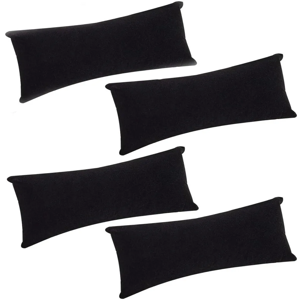 Lot de 4 coussins pour montres noirs, support bijoux et bracelets luxe