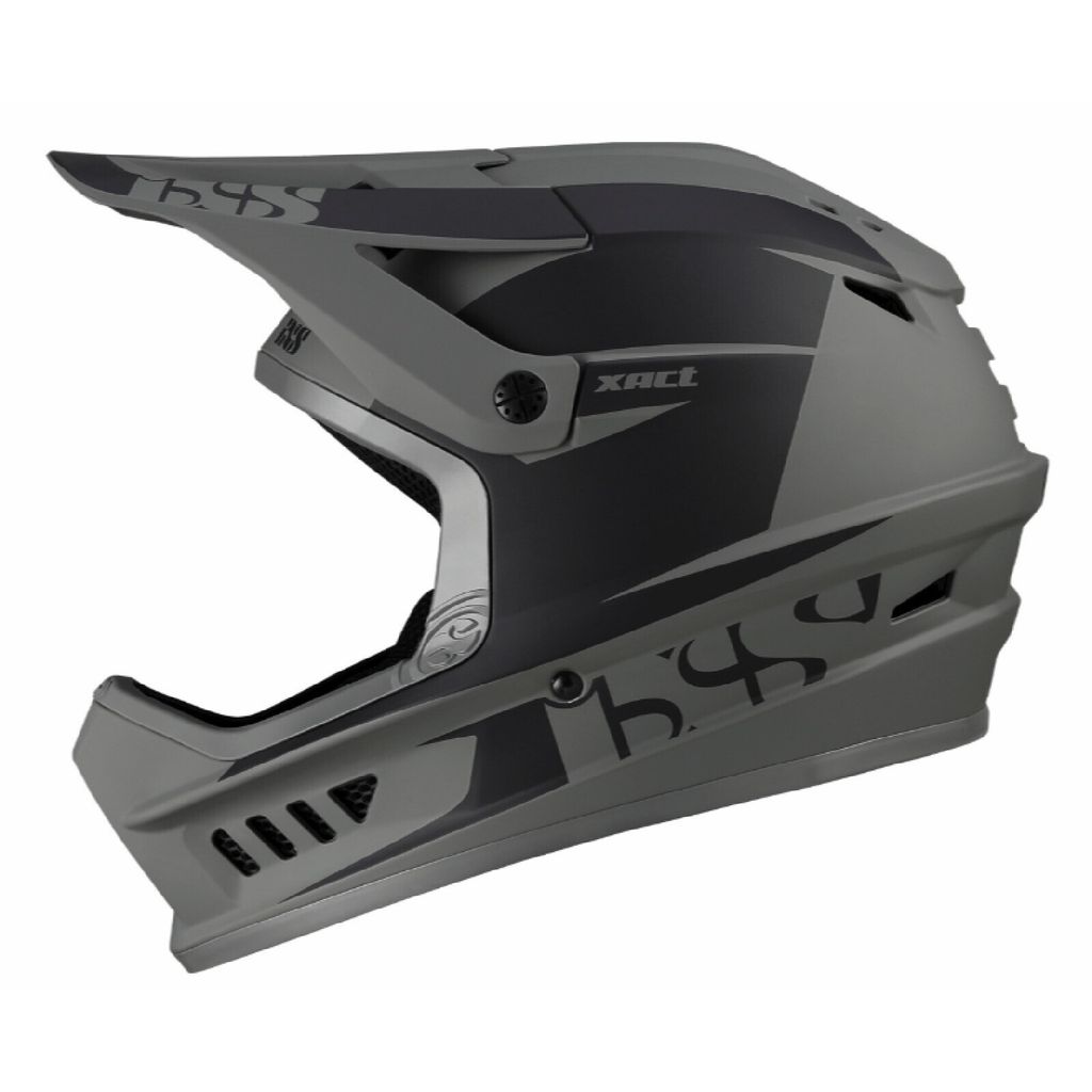iXS XACT Evo Fullface MTB-Helm Black Graphite, Größe L/XL 60-62 cm, ABS-Helmschale, Vortex-Belüftung, EPR-Notfallpolster, EN1078/CPSC-
