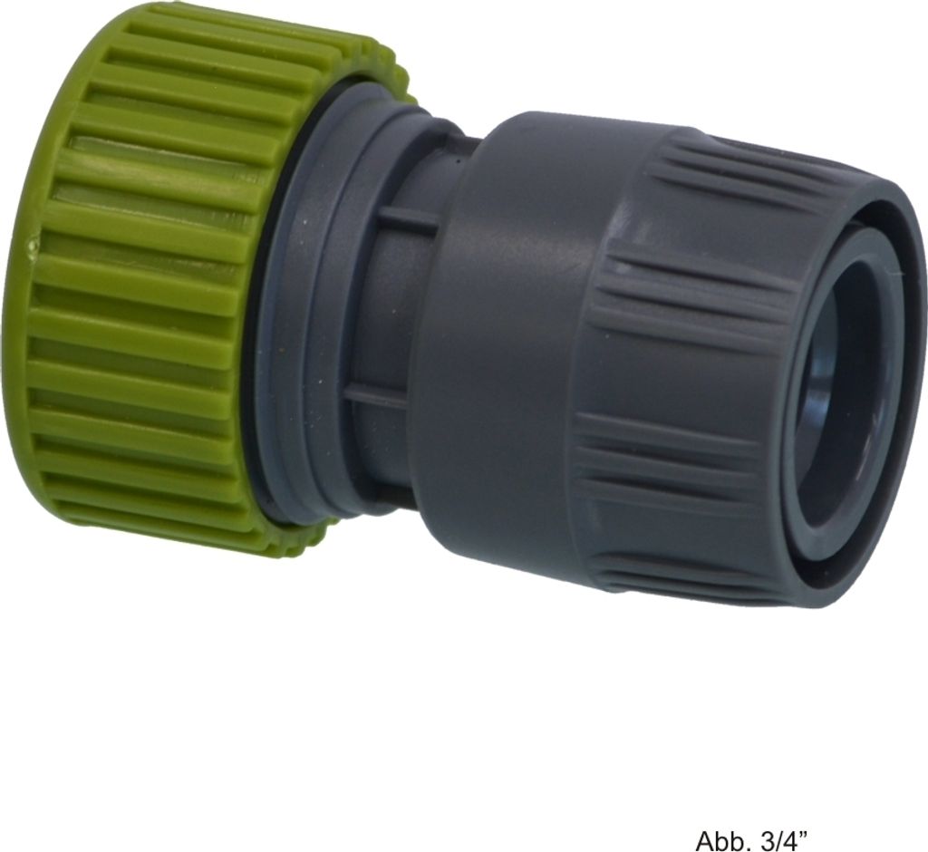 PVC-U Hydro-Fit Kupplung, Klemm x Klickmuffe 15-19 mm, Grau/Grün