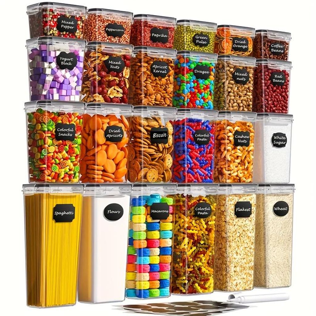 24-tlg Vorratsdosen mit Deckel Luftdicht Set, BPA frei, Produktbild 