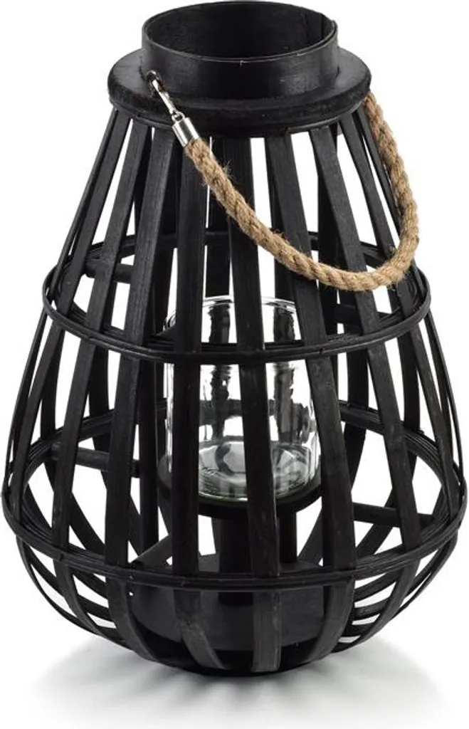 Lanterne Nieva Noire 60 cm - Décoration Grand Format pour Angles Vides