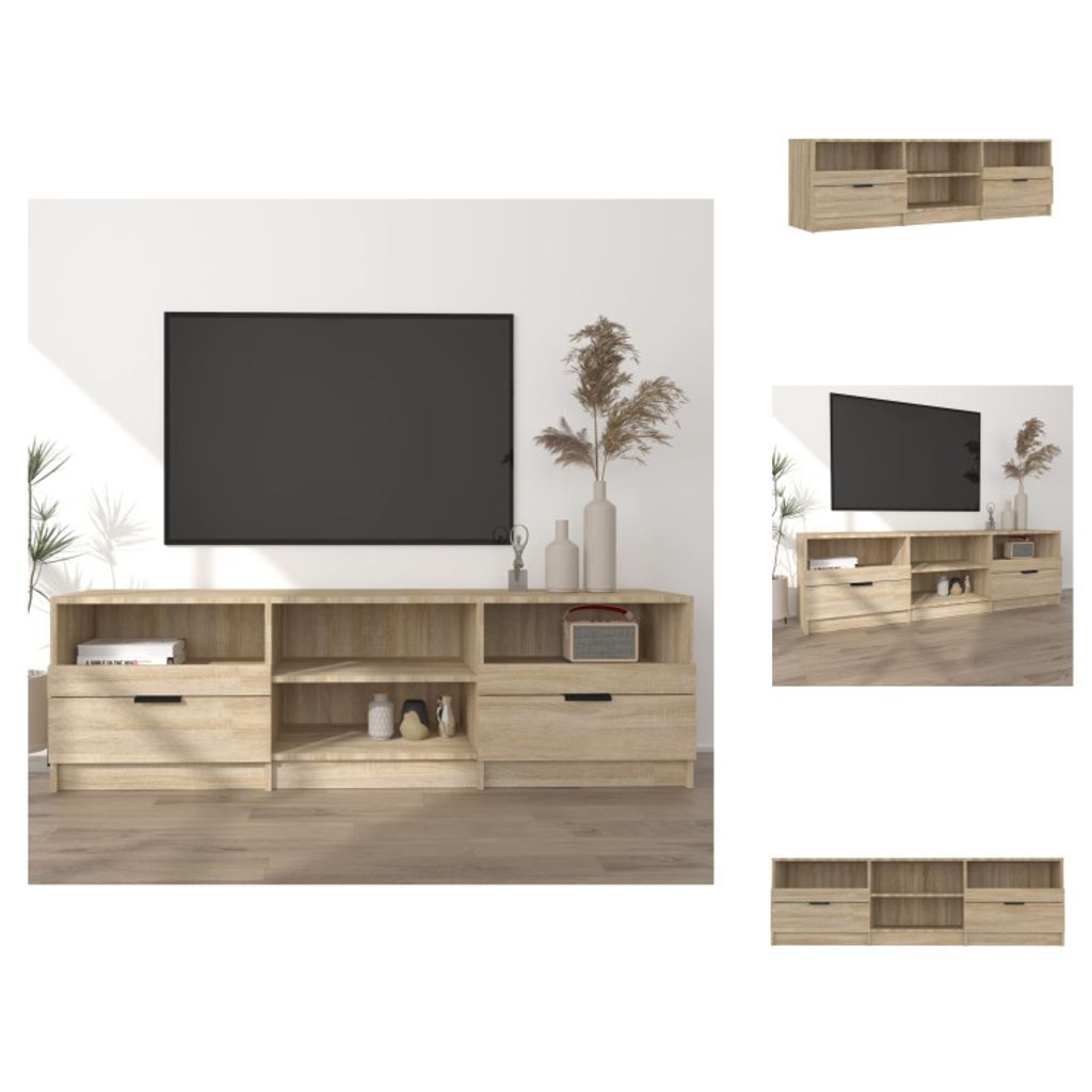 vidaXL TV-Schrank Sonoma-Eiche 150x33,5x45 cm Holzwerkstoff - TV-Möbel