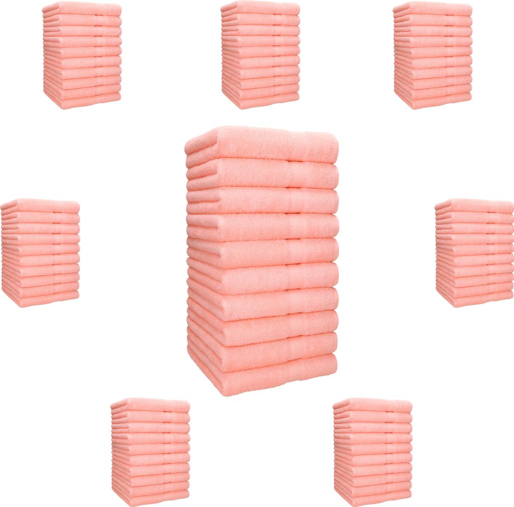 Betz Handtuch PALERMO - 80 Stück Handtücher 100% Baumwolle Größe 50 x 100 cm Hotel-Qualität Farbe - apricot