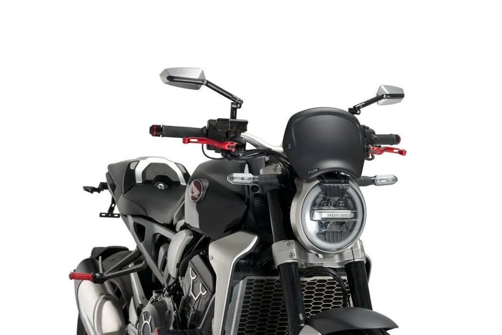 Face avant PUIG Noir Mat 9768J en ABS résistant pour Honda CB1000R