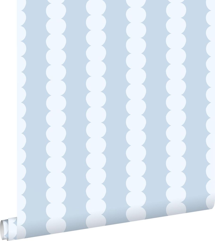 ESTAhome Tapete grafisches Muster Hellblau 50 x 900 cm