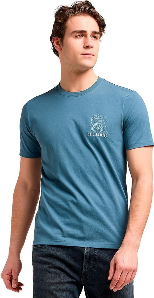 Lee 112370580 Kurzarm-t-shirt Blau S Mann Blau S