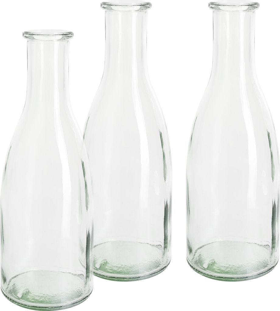VBS Flaschenvasen, 3er-Set, H 18 cm, ca. 300 ml Produktbild 