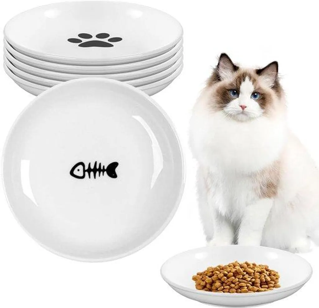 Tasses chat en céramique artisanale - Pack de 6 tasses avec anses oreilles