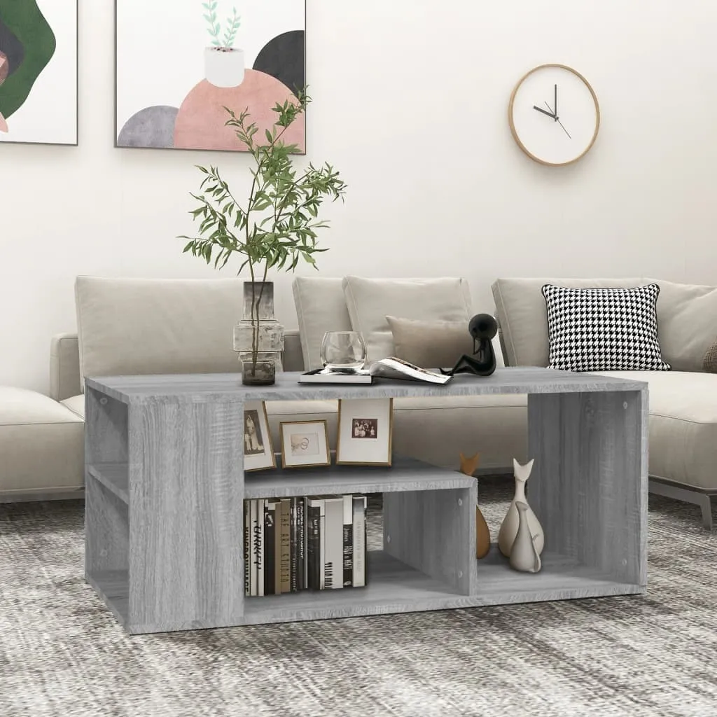 Tavolino da Caffè Grigio Sonoma 100x50x40 - Design Moderno Soggiorno