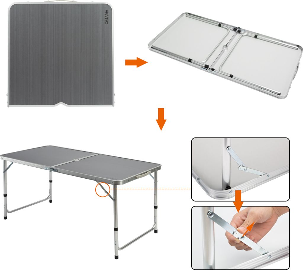 CASARIA® Campingtisch klappbar Camping Beine Produktbild 2