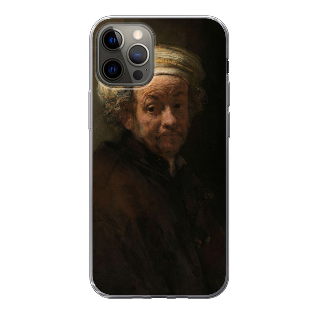 MuchoWow Handyhülle Schutzhülle Hülle für iPhone 13 Pro Selbstbildnis als Apostel Paulus - Gemälde von Rembrandt van Rijn Silikon Softcase H...