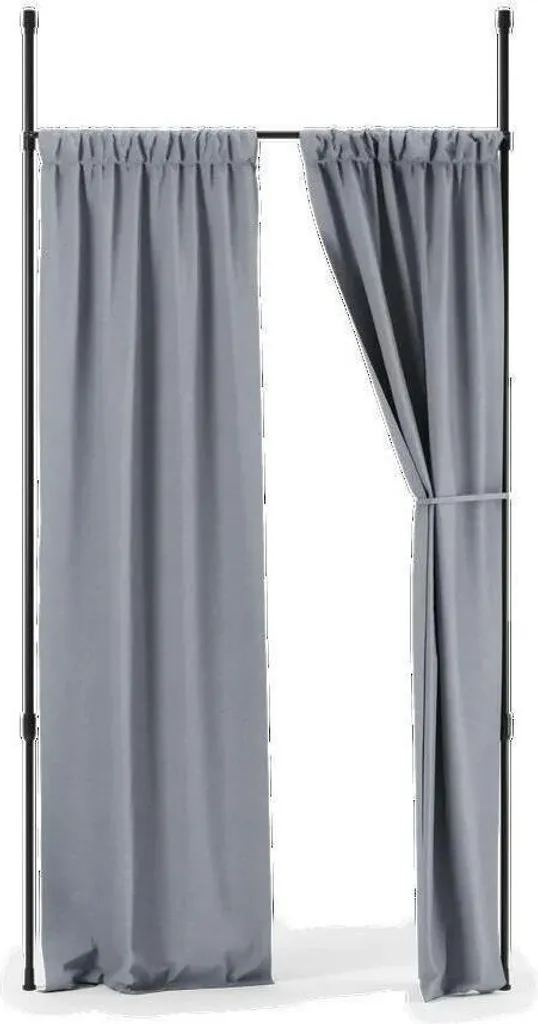 Tringle à rideau télescopique sans perçage 91-167cm en acier brossé
