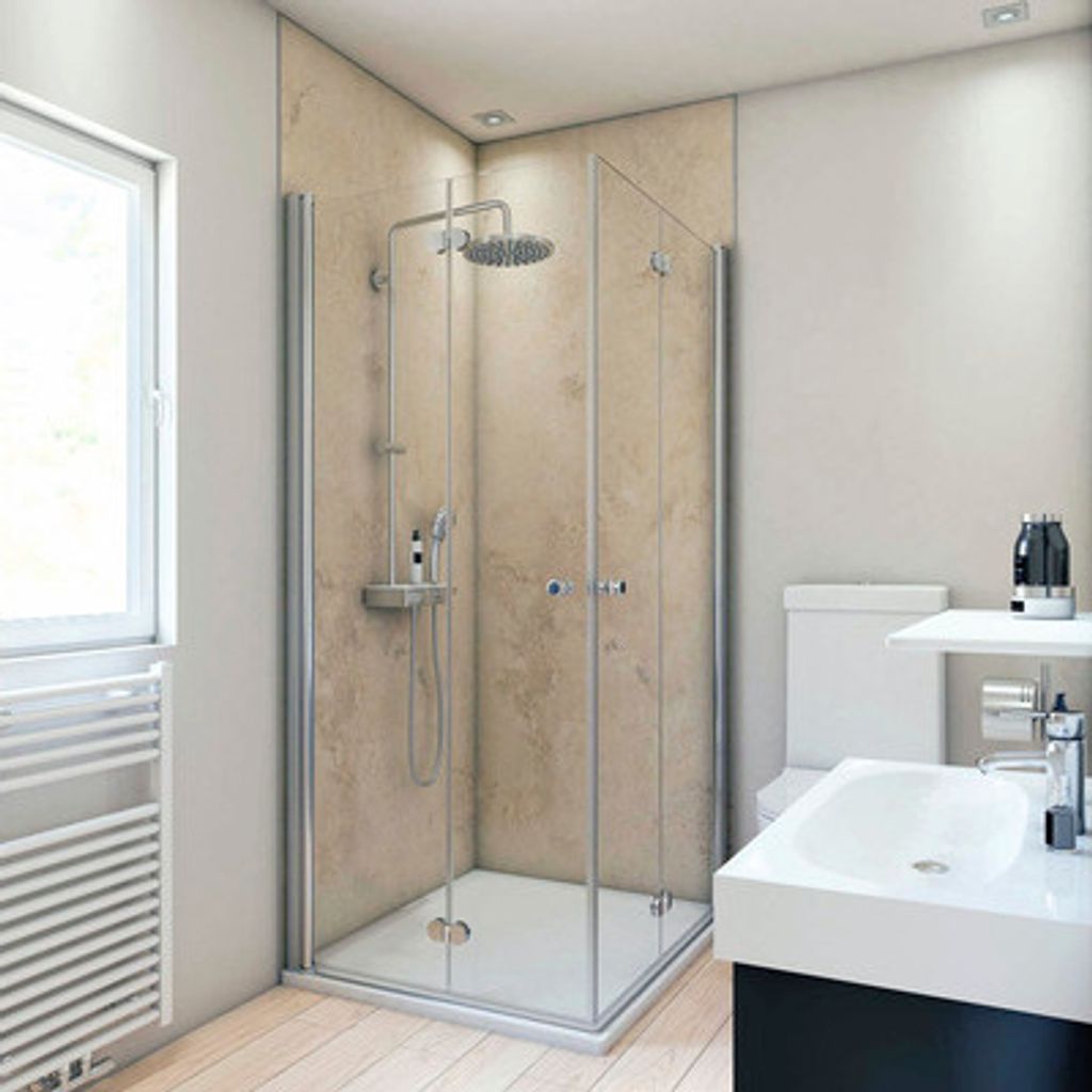 Duschrückwand BREUER Marmoroptik Sand 150 x 255 cm 9482509000204