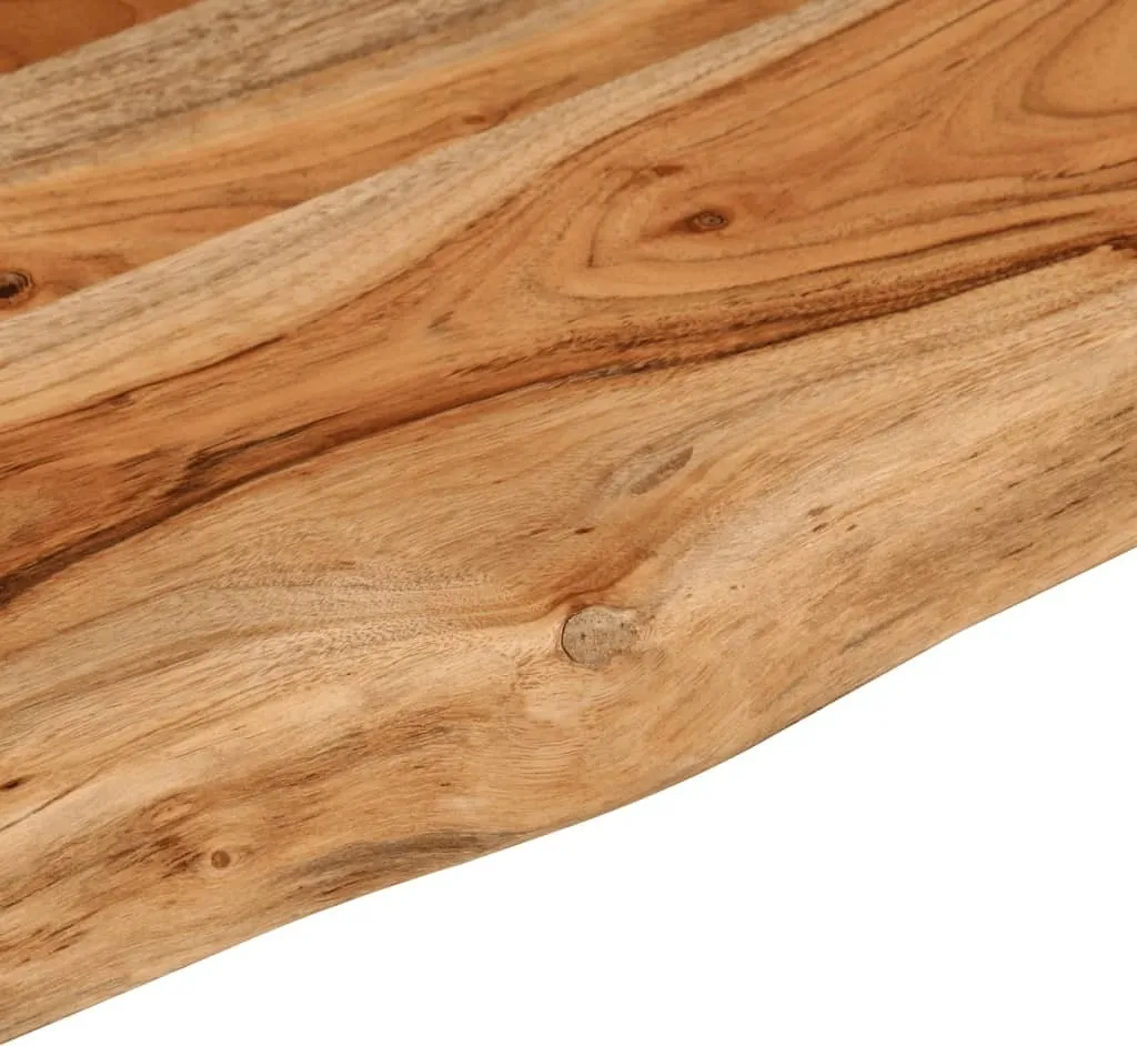 Mensola Muro 180x20x2,5 cm Legno Massello Acacia Bordo Vivo