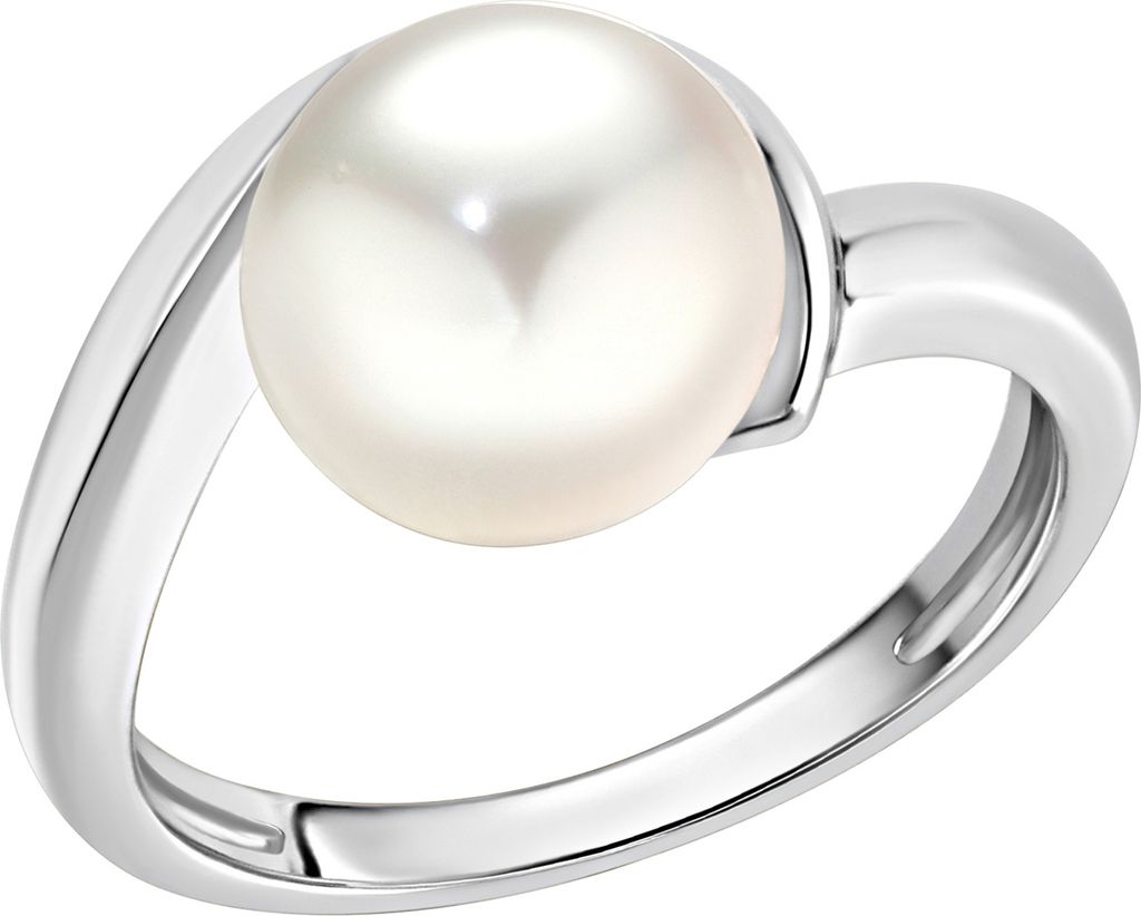 Zeeme Pearls Ring 925/- Sterling Silber weiß 054 (17,2) Perle weiß 360271562