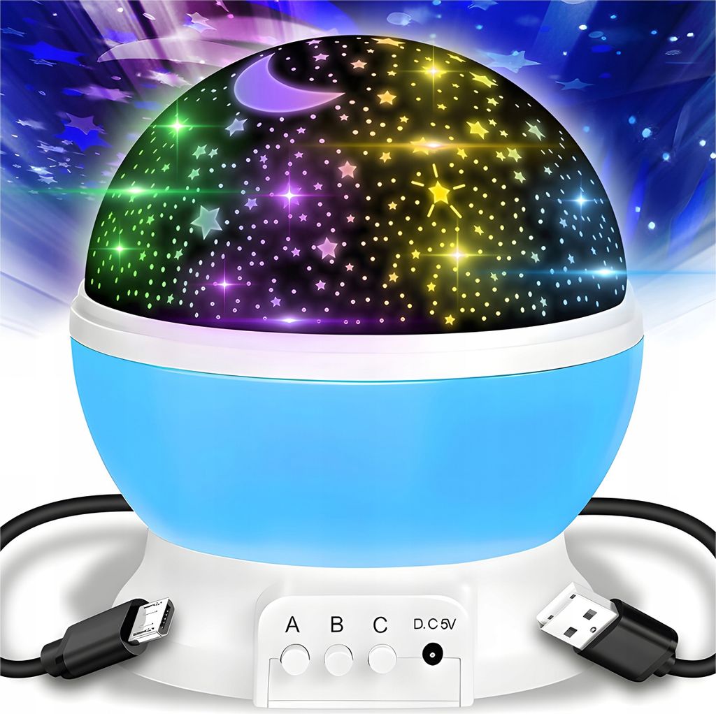 Tg56632-3 Lampka Nocna Projektor Gwiazd Nieba Obrotowa 360 Zdjęcie produktu 