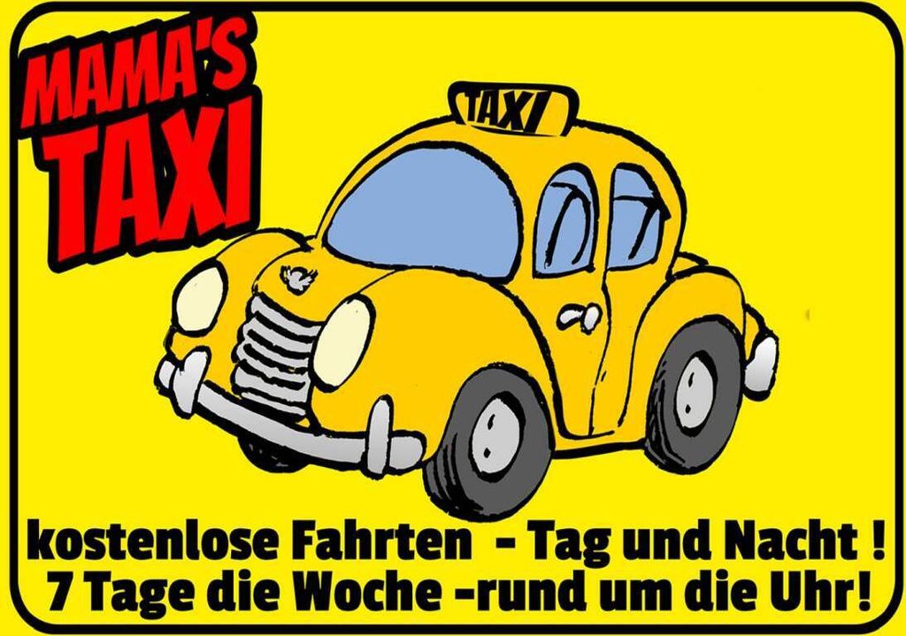 vianmo Holzschild 30x40 cm Mamas Taxi e Fahrten