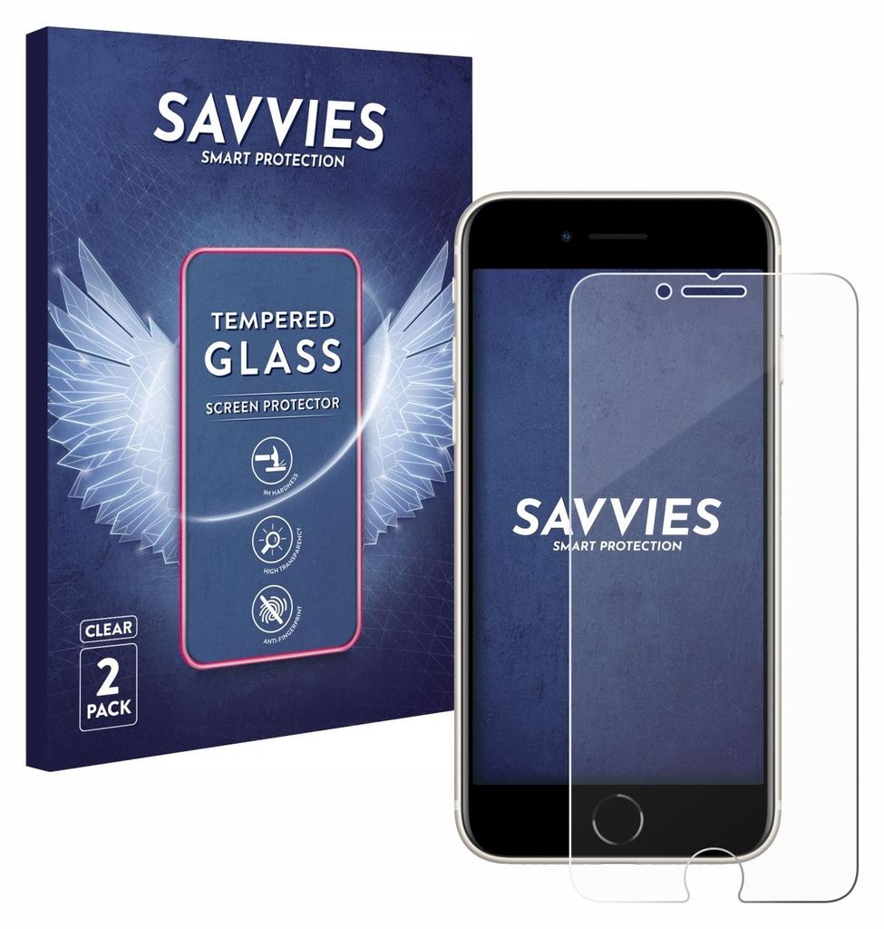 A product box and a screen protector for a smartphone are displayed.