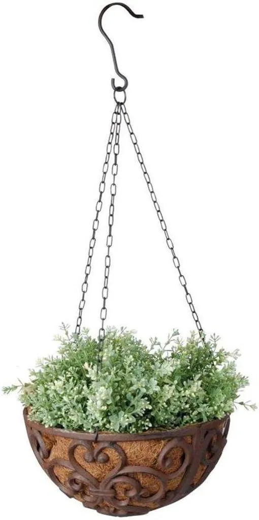 Suspension en fonte et fibre de coco de 30 cm pour plantes suspendues