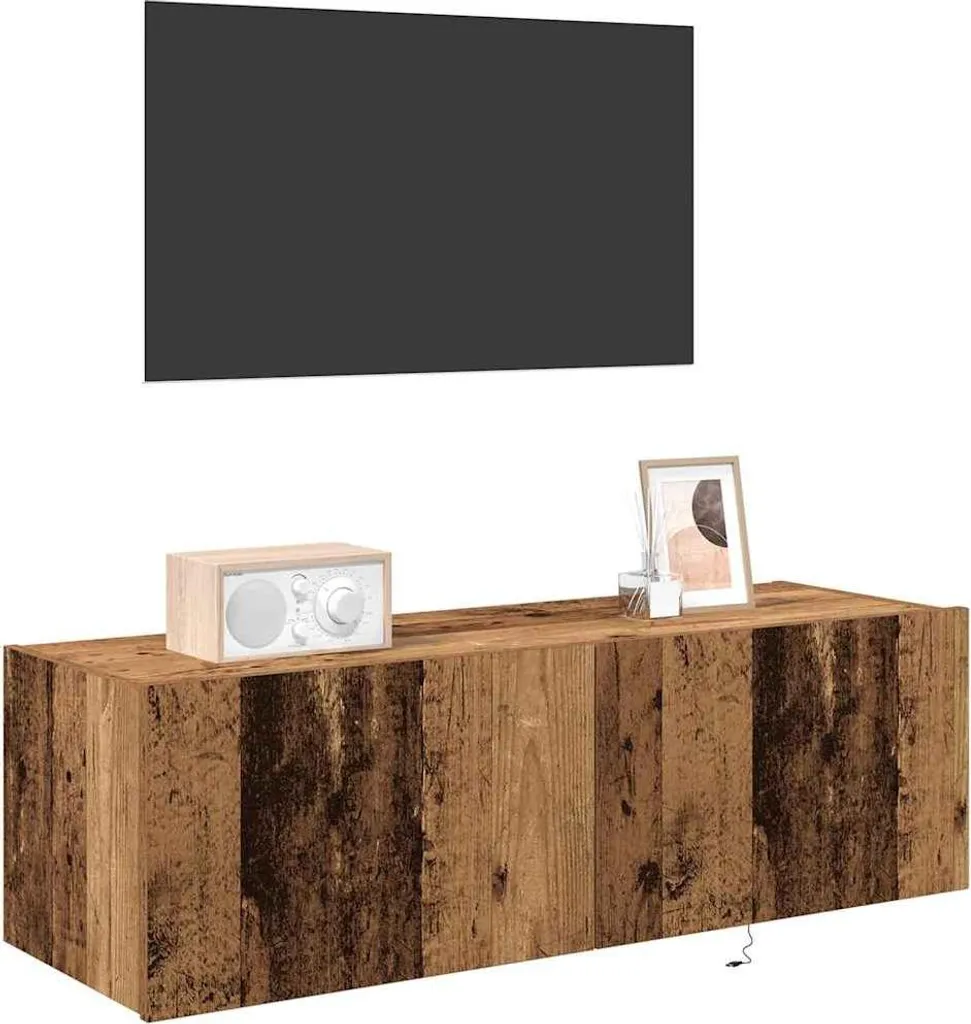 Solution Rangement TV Mural Lot de 2 modules bois 100x35x31 cm vidaXL - 3
