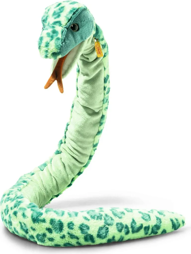 Steiff 095375 Serpent Gin peluche XL 130 cm vert clair haut de gamme