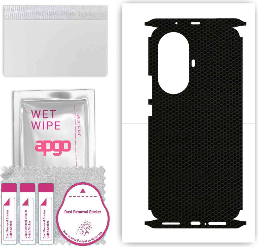 apgo Rückseite + Seiten Schutzfolie, Skin, kompatibel mit Huawei Nova 11 Pro, Hinten Displayschutzfolie aus Vinylfolie, kratzfest, einfache Montag...