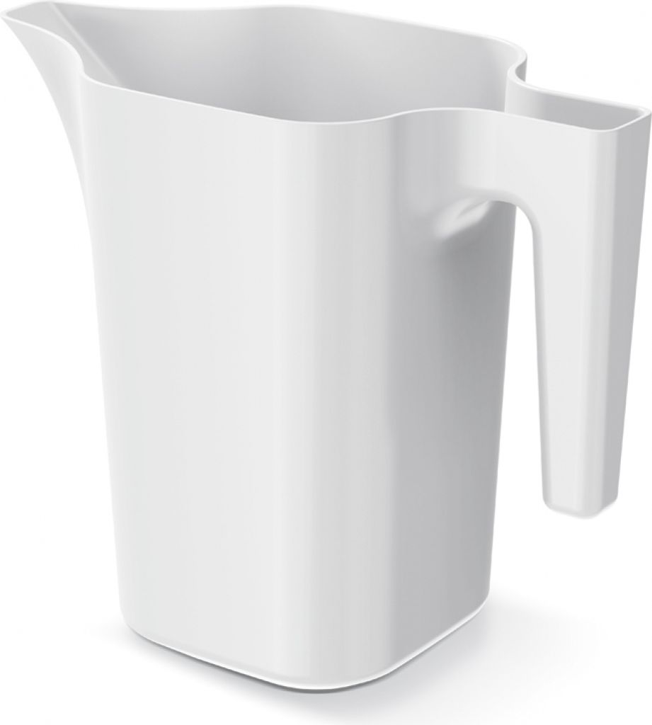 Moderne weiße Balkon-Gießkanne 1,8 l Jug Prosperplast IKJ2-S449