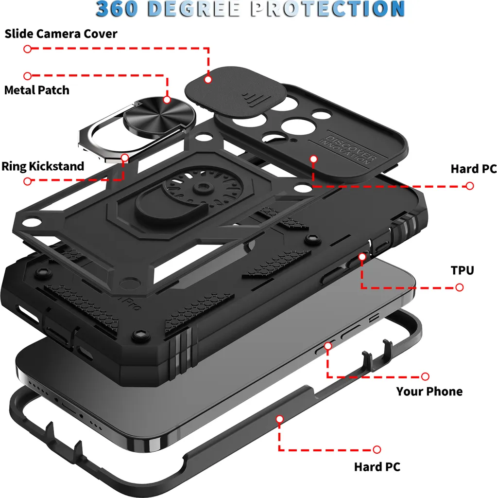 ZCDAYE Custodia Portafoglio Per IPhone 14 Pro Max - Pelle PU Con 9 Slot Carte E Tasca Zip, Nero, Con Cinturino - 2