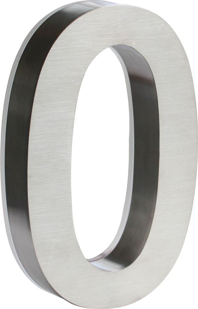 Hausnummer mit LED Beleuchtet Edelstahl Aussen 18 cm weiß 12 Volt ohne Trafo 3D Beleuchtung Hausnummern Nummer Groß Haus Lampe Zahlen Outdoor Des...