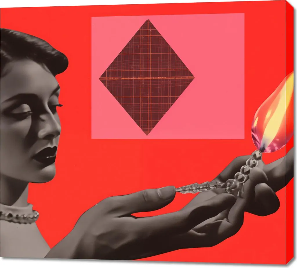 Quadro 100x90 cm Bruciatura della realtà - Opera Moderna per Interni