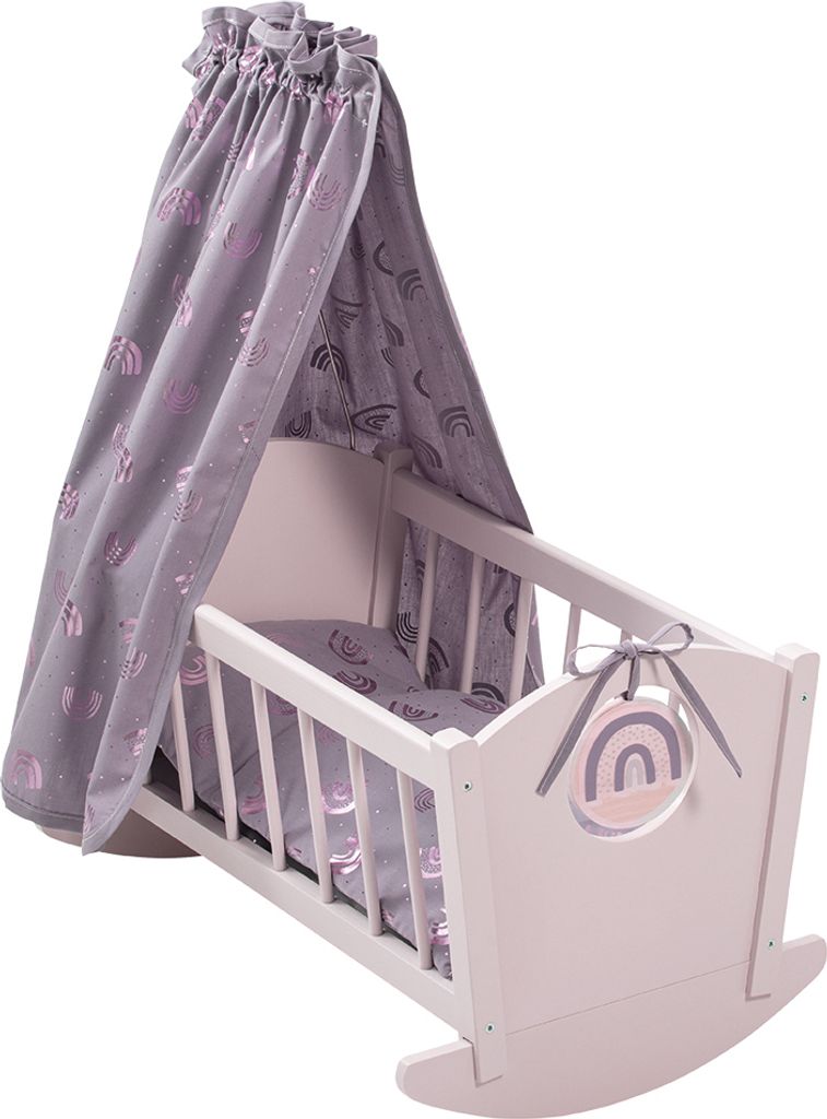 howa Puppenwiege Puppenbett 'Rainbow' aus Holz 23002 Produktbild 